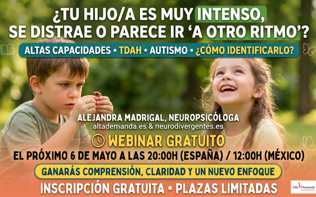 Webinar gratuito AACC Autismo TDAH infantil